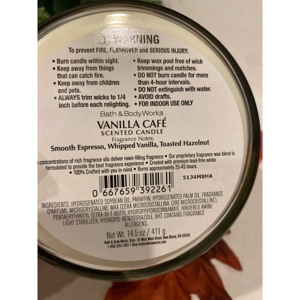 Bath & Body Works “Vanilla Cafe” NEW 3 Wick Candle - Picture 6 of 7